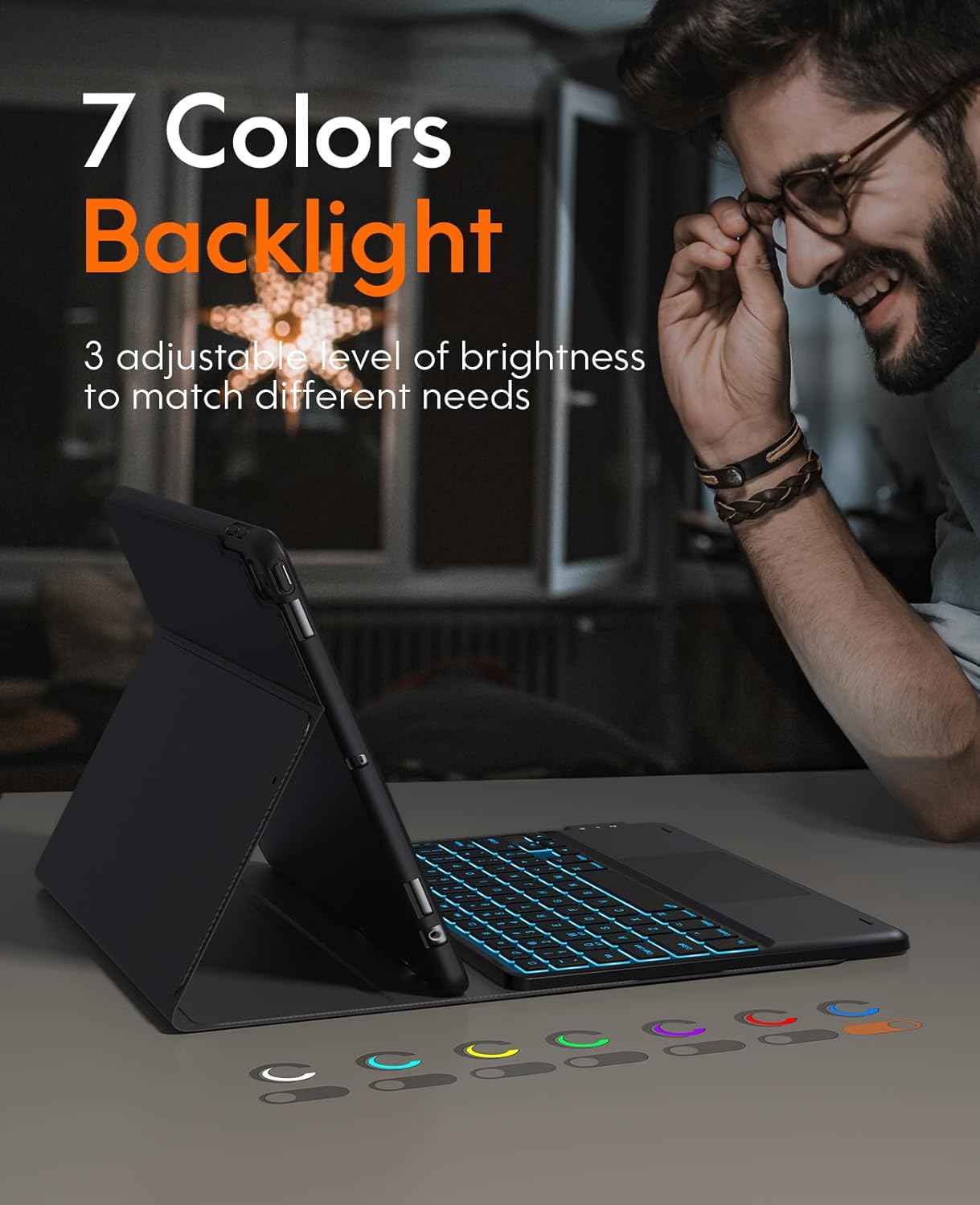 Estuche con teclado para iPad 9 iPad 8 iPad 7