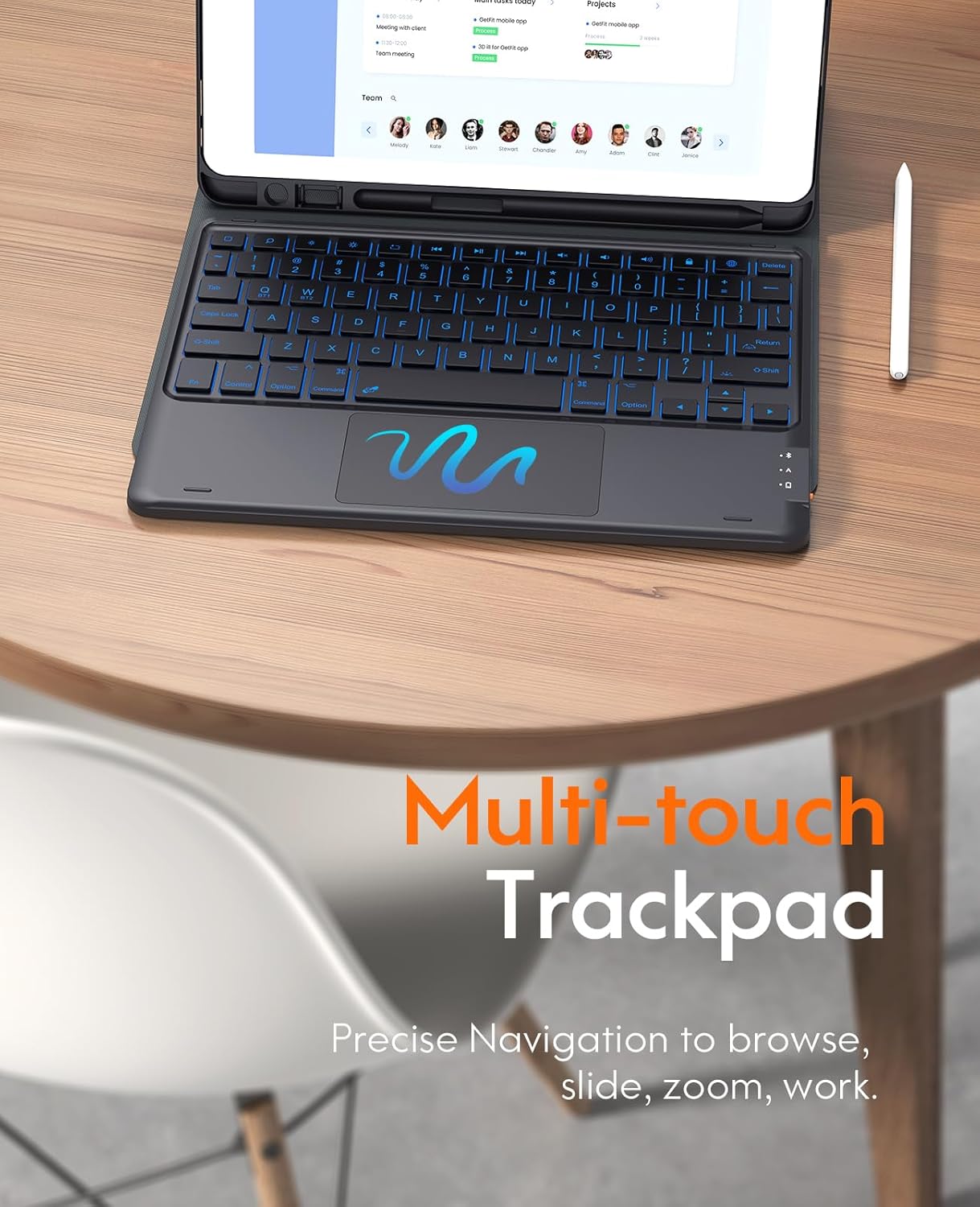 Estuche con teclado para iPad 9 iPad 8 iPad 7