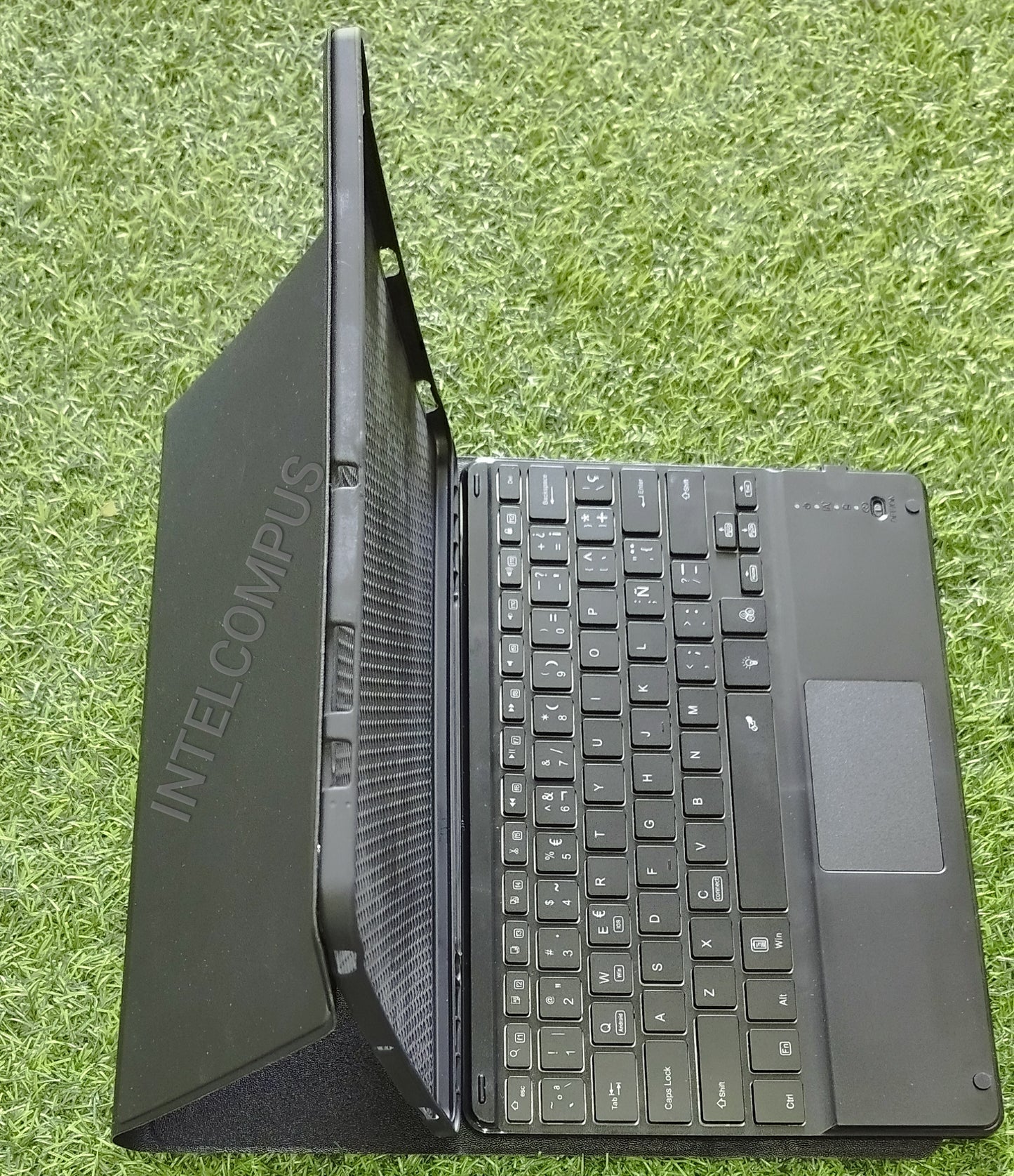 Estuche con teclado para Samsung Galaxy Tab Plus/S8 Plus/S7 Plus/S7 FE 12.4 pulgadas, teclado inalámbrico inalámbrico desmontable magnético