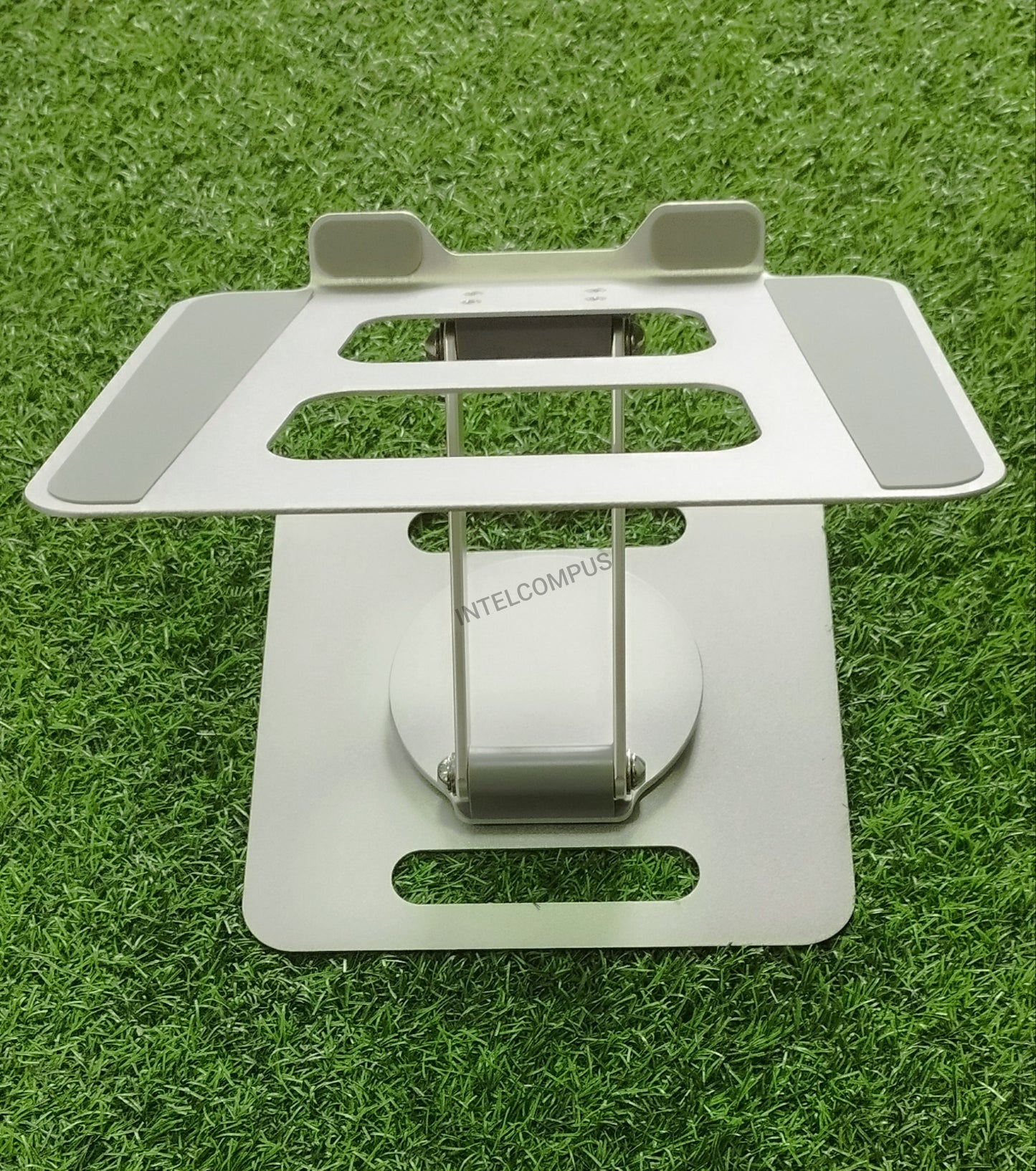 Soporte ajustable para computadora con base giratoria de 360°, elevador ergonómico plegable