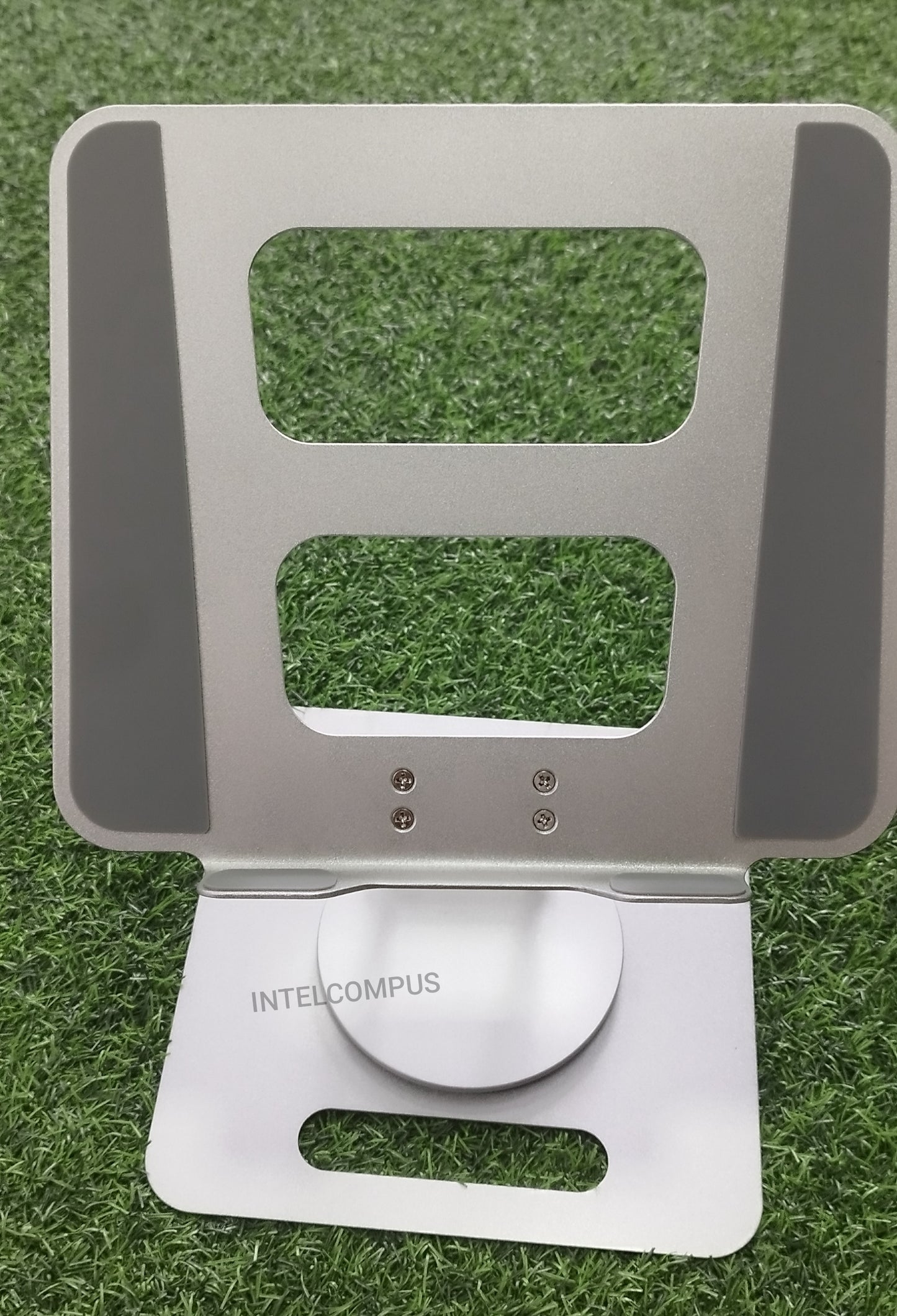 Soporte ajustable para computadora con base giratoria de 360°, elevador ergonómico plegable