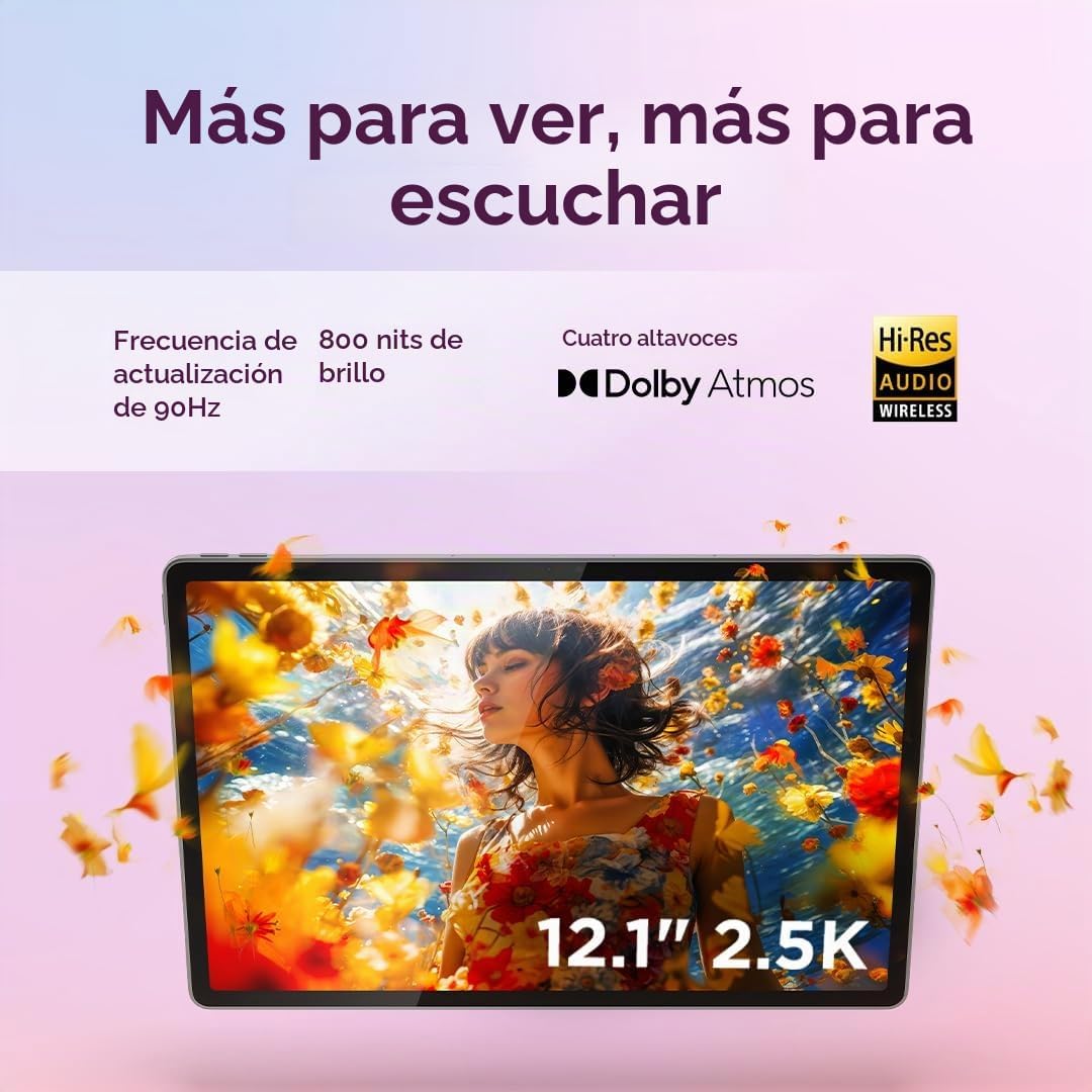 Lenovo Idea Tab Plus Pantalla de 12.1 IPS 2.5K 90Hz MediaTek Dimensity 6400 Memoria8GB 128GB con lápiz y case