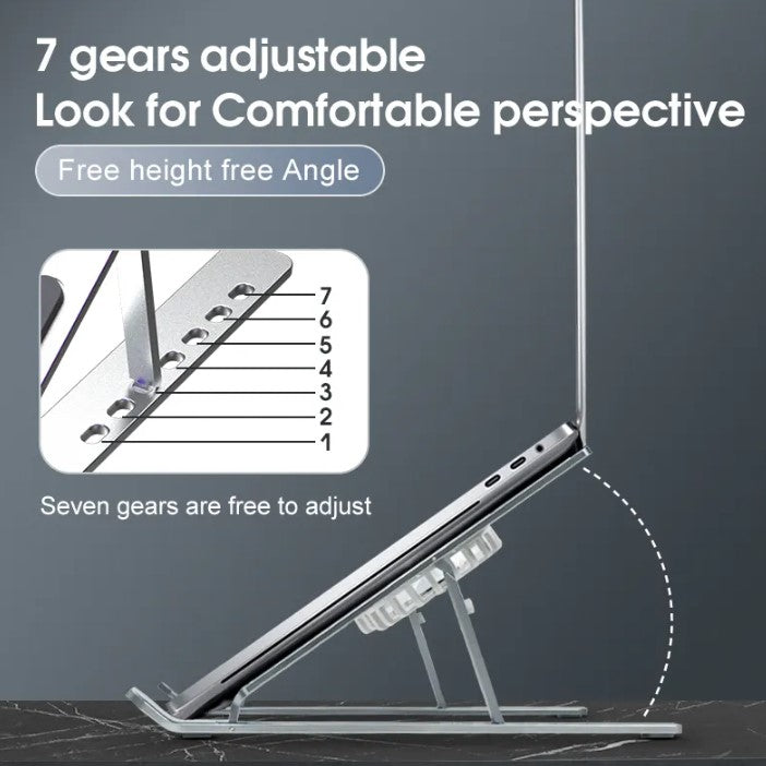 Soporte plegable con ventilador ajustable para computadora portátil