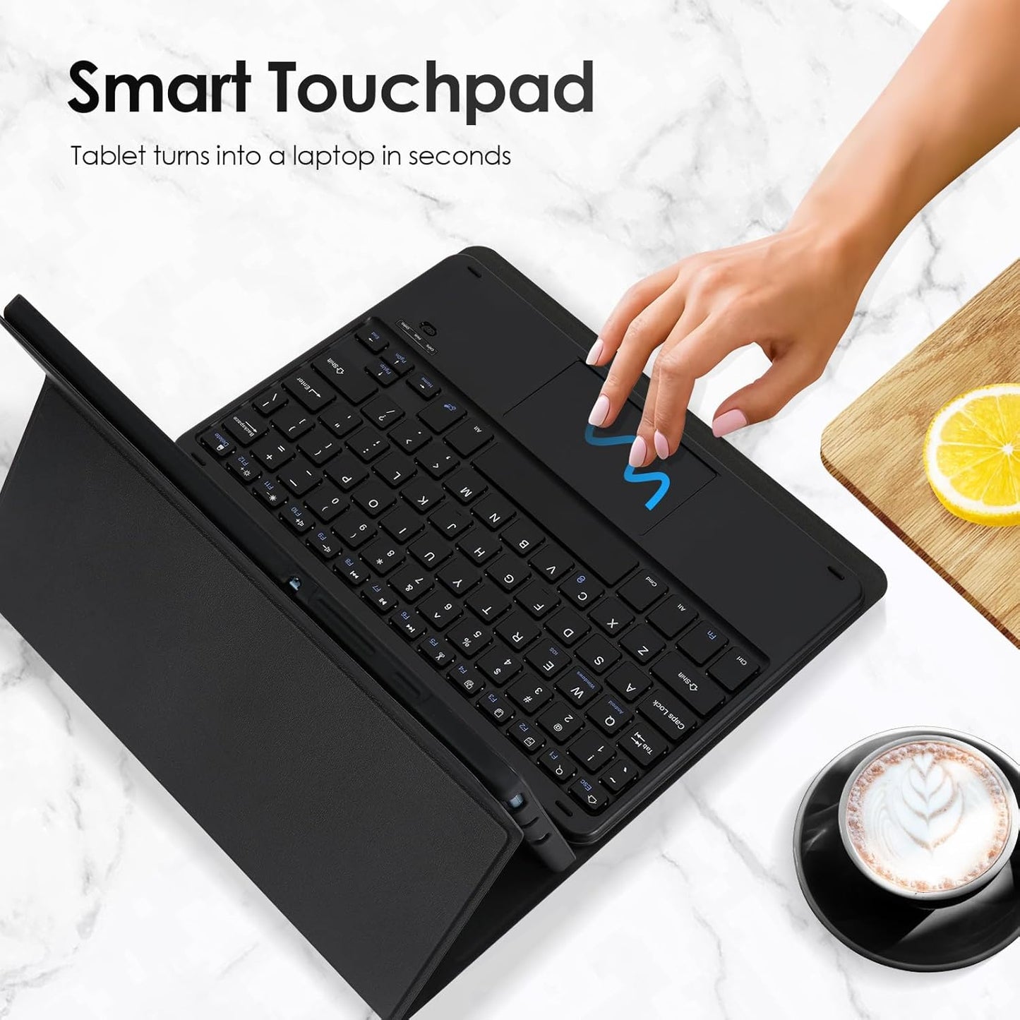 Estuche con teclado táctil para Samsung S6 Lite de 10.4 pulgadas