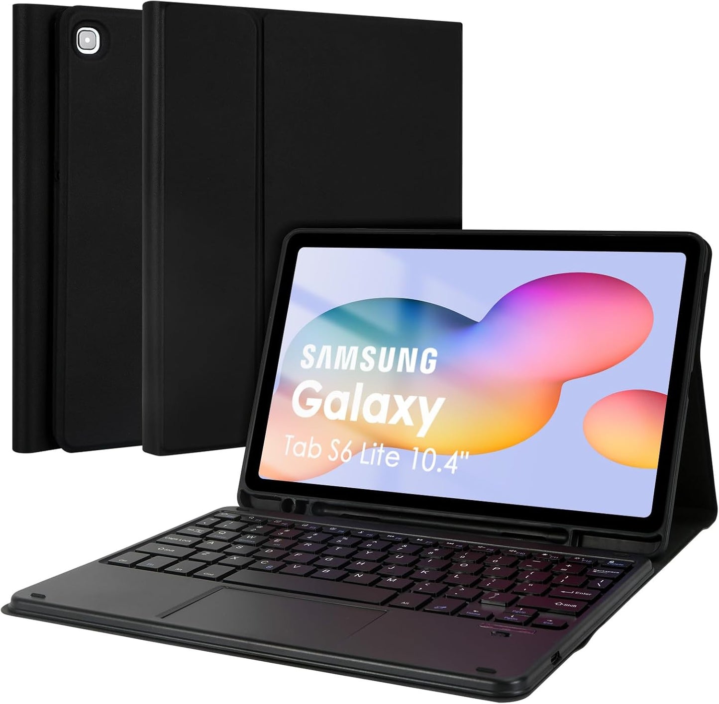 Estuche con teclado táctil para Samsung S6 Lite de 10.4 pulgadas