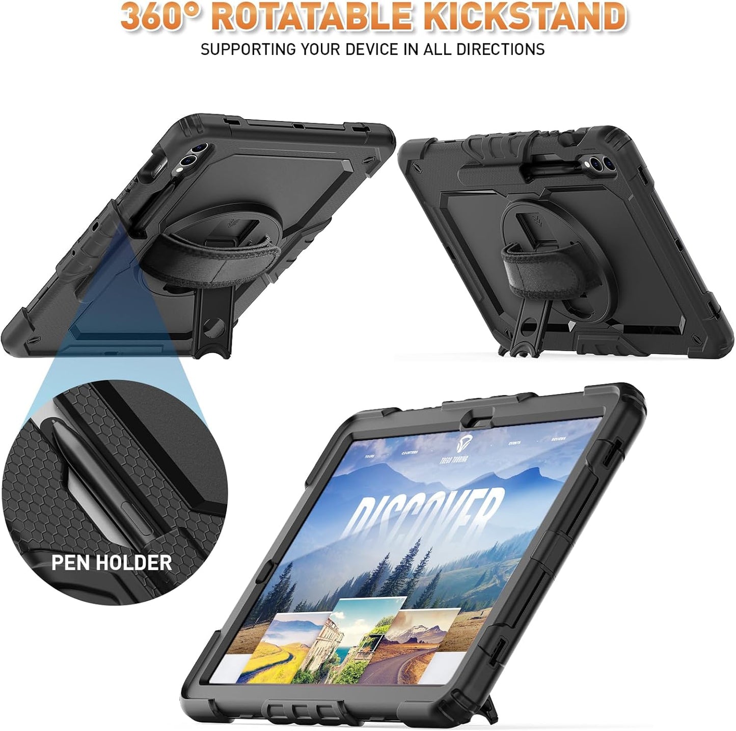 Estuche para Galaxy Tab S10+ Plus/Tab S9 FE+ Plus/Tab S9+ Plus 5G Case 12.4 pulgadas