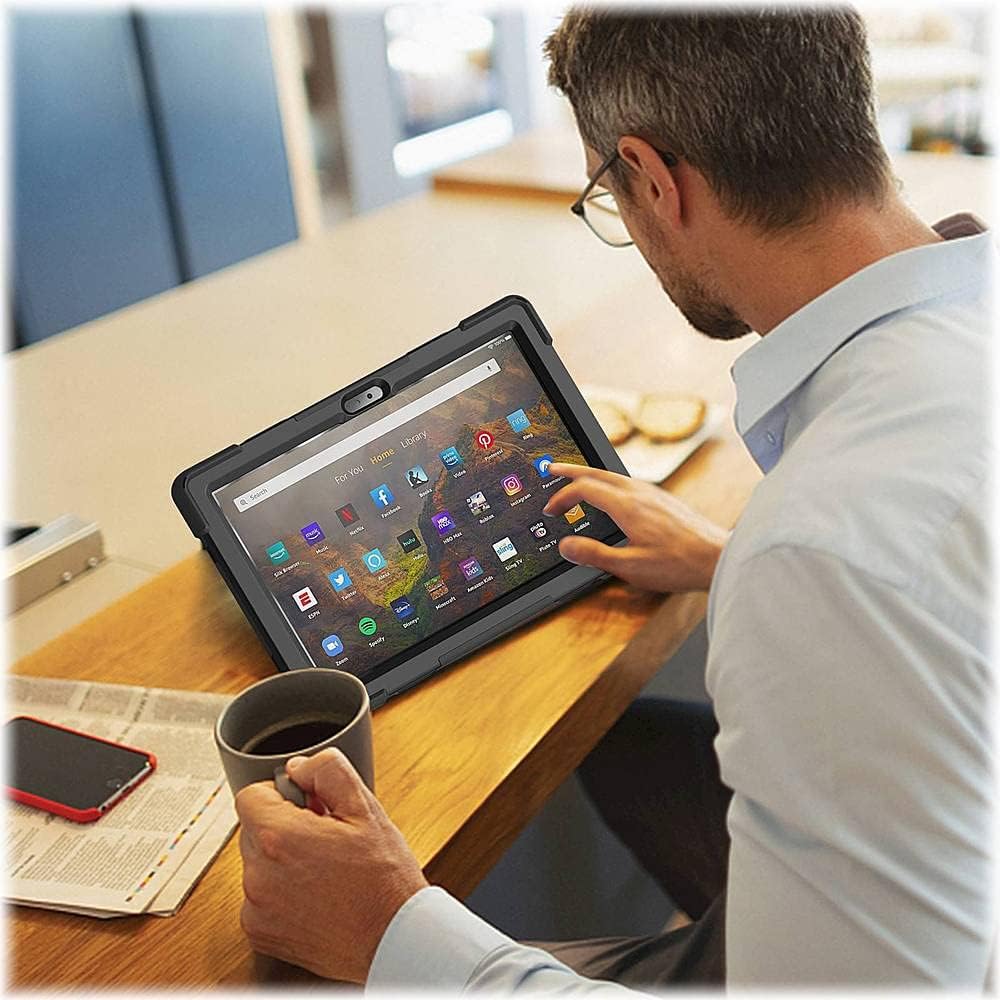 Estuche con correa de mano para Amazon Fire HD 10 2021 a prueba de golpes