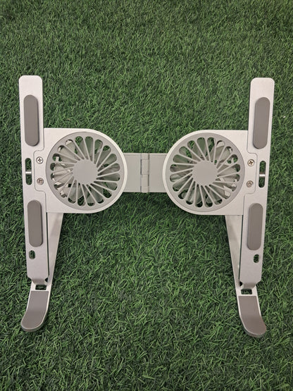 Soporte plegable con ventilador ajustable para computadora portátil