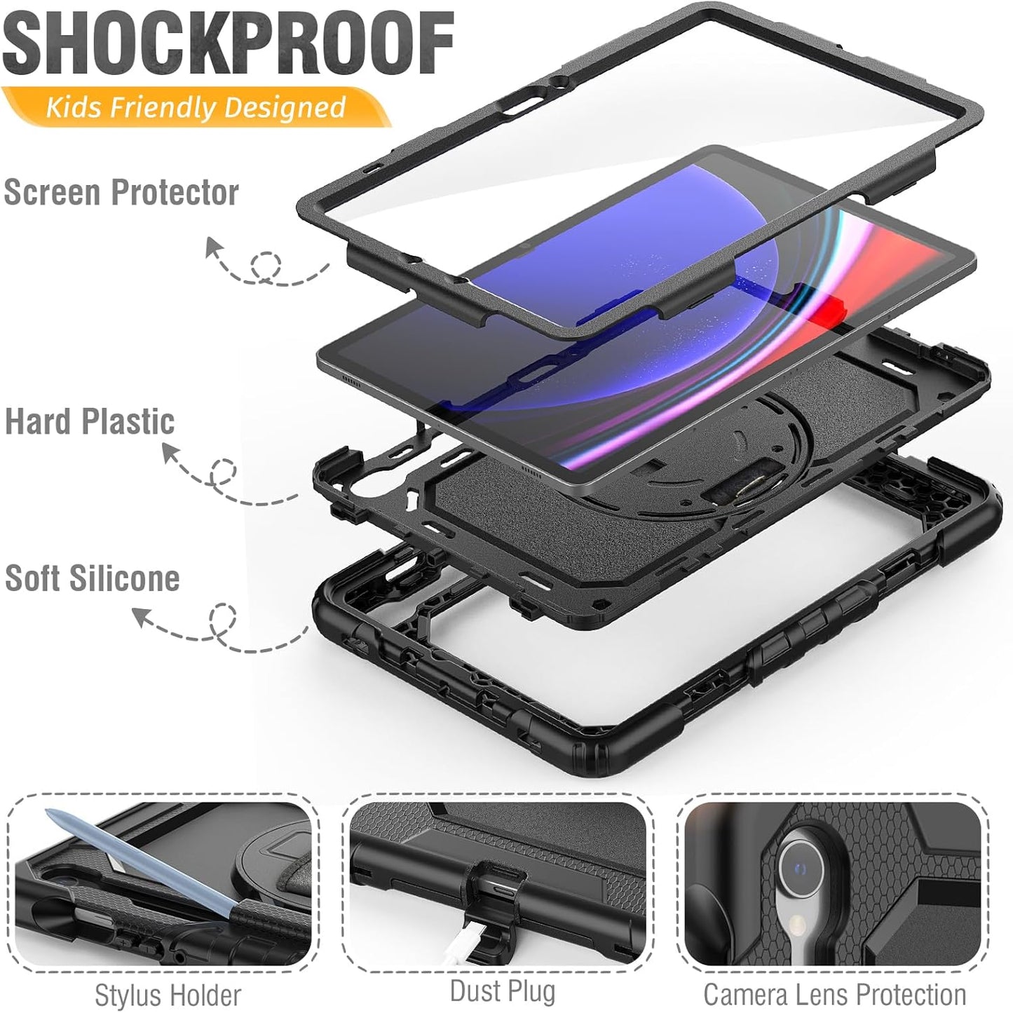 Estuche antigolpes para Galaxy Tab S9 / S9 FE estuche Ruger