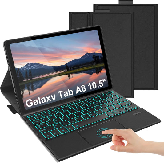 Estuche con teclado con touchpad para Samsung Galaxy Tab A8 10.5
