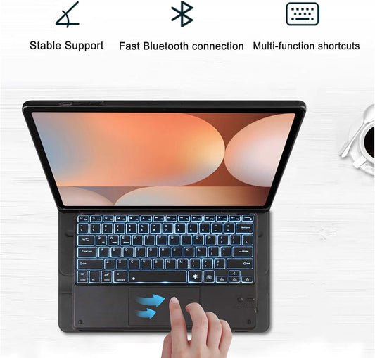 Estuche con teclado para Samsung Galaxy S8 Ultra de 14.6 pulgadas, teclado Bluetooth desmontable con trackpad multitáctil
