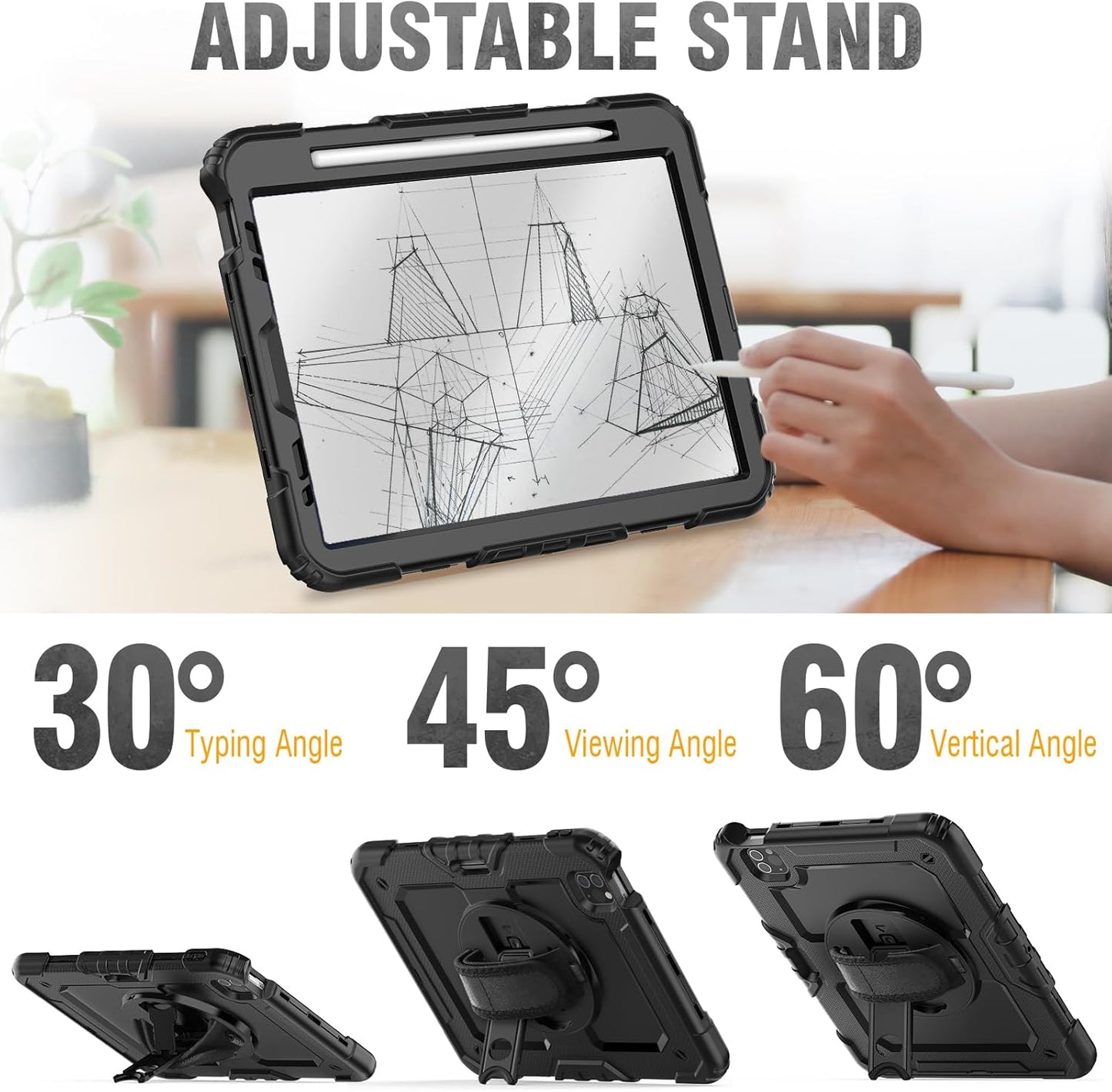 Estuche Ruger para iPad Pro de 11 pulgadas air 4 air 5 Estuche antigolpes