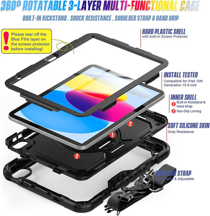 Estuche protectora resistente para iPad decima generacion 10.9 pulgadas