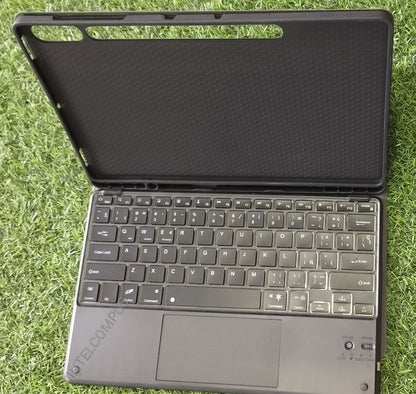Estuche con teclado Samsung Galaxy Tab S10 Plus/S9FE Plus de 12.4 pulgadas, trackpad multitáctil