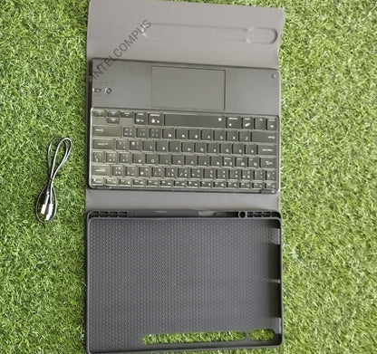 Estuche con teclado Samsung Galaxy Tab S10 Plus/S9FE Plus de 12.4 pulgadas, trackpad multitáctil