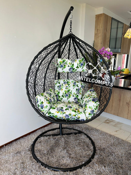 Silla colgante de ratan