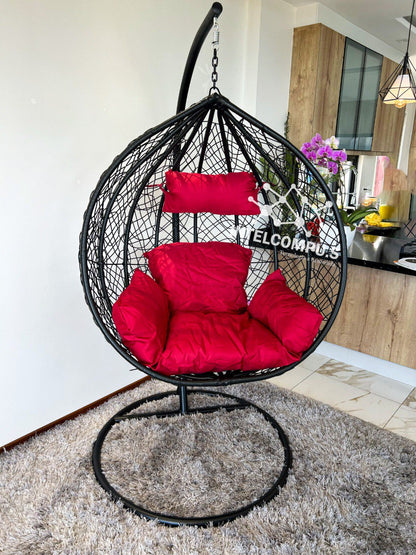 Silla colgante de ratan