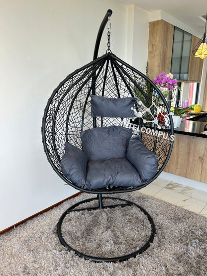 Silla colgante de ratan