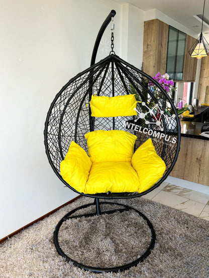 Silla colgante de ratan