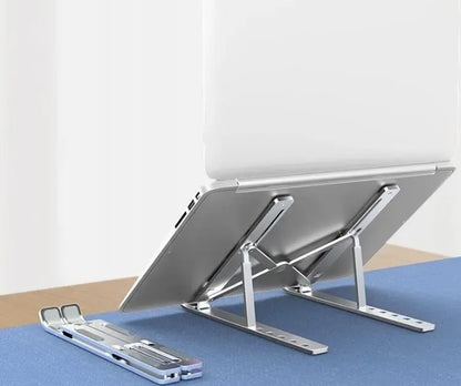 Soporte ergonómico de aluminio para portatil