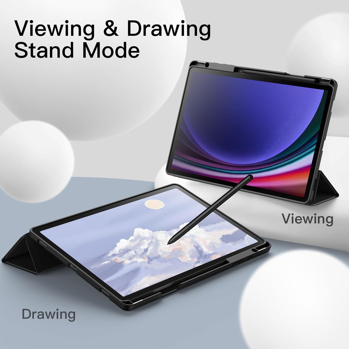 Smart cover para Galaxy Tab S10 Plus/Tab S9 Plus de 12.4 pulgadas con soporte para S Pen de 12.4 pulgadas
