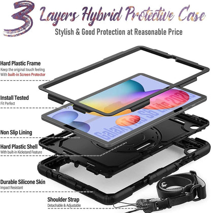 Estuche para Samsung Galaxy Tab S6 Lite de 10.4, protectora con protector de pantalla case Ruger