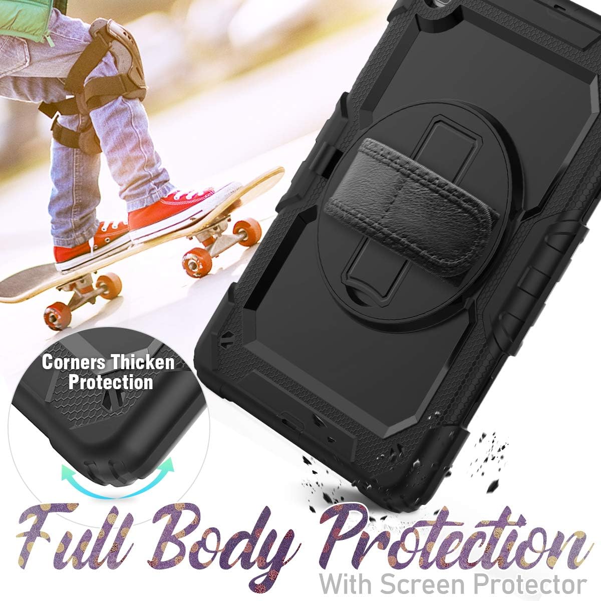 Estuche para Samsung Galaxy Tab S6 Lite de 10.4, protectora con protector de pantalla case Ruger