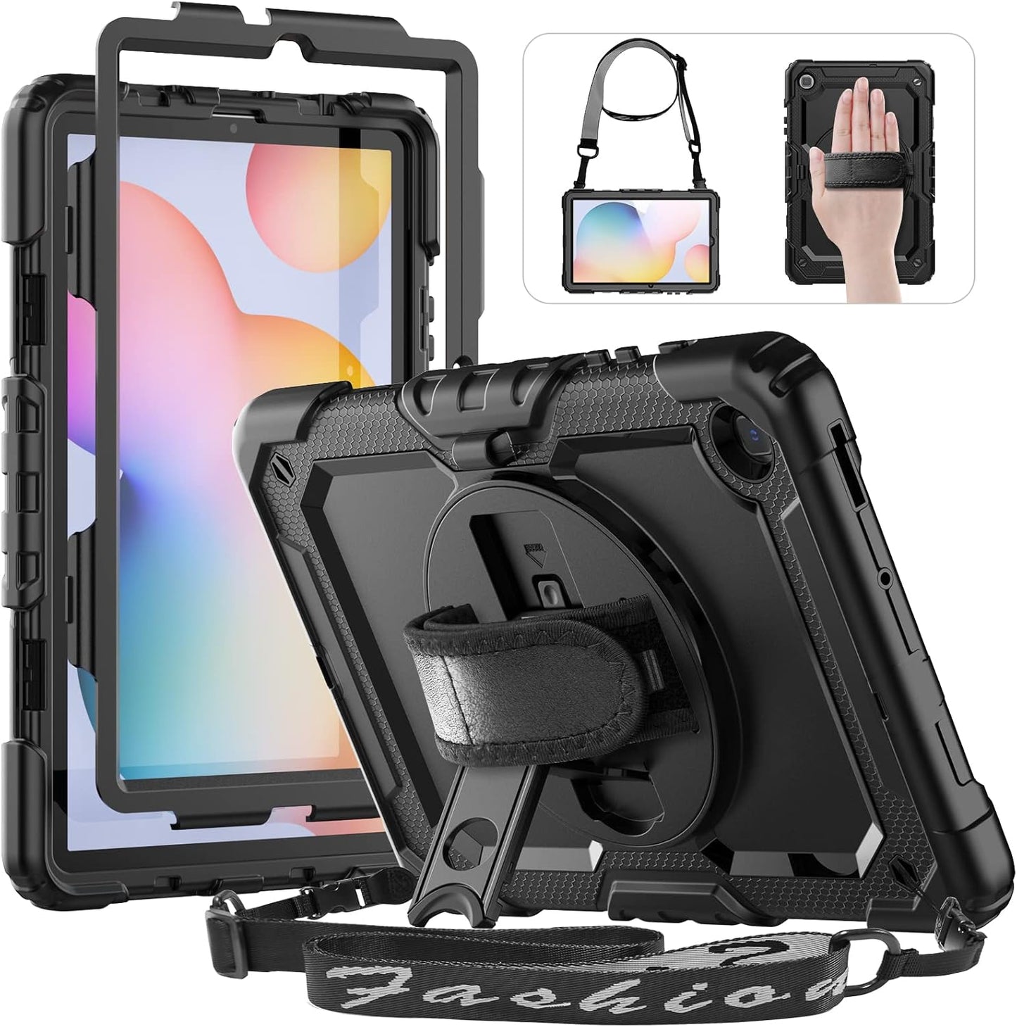 Estuche para Samsung Galaxy Tab S6 Lite de 10.4, protectora con protector de pantalla case Ruger