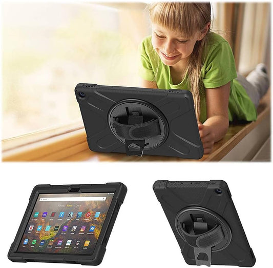 Estuche con correa de mano para Amazon Fire HD 10 2021 a prueba de golpes