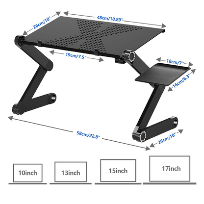 Soporte Para Laptop Mouse Mesa Multifuncion Plegable
