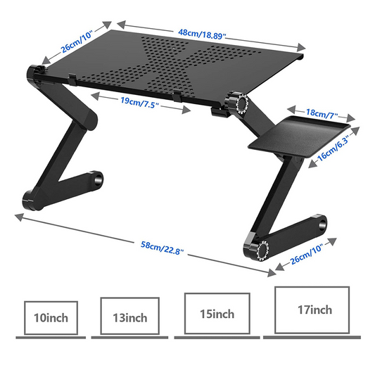 Soporte Para Laptop Mouse Mesa Multifuncion Plegable